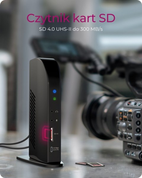 Stacja dokująca IB-DK2256AC 12in1,HDMI,DP,USB,CR,LAN,PD 96Watt