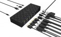 Stacja dokująca IB-DK2288AC 13in1,4x4K Monitory,PD 100Watt,Audio,LAN, czytnik Kart, DisplayLink