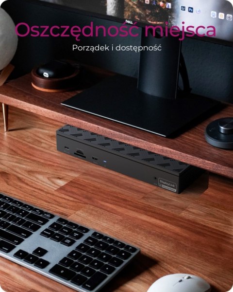 Stacja dokująca IB-DK2288AC 13in1,4x4K Monitory,PD 100Watt,Audio,LAN, czytnik Kart, DisplayLink
