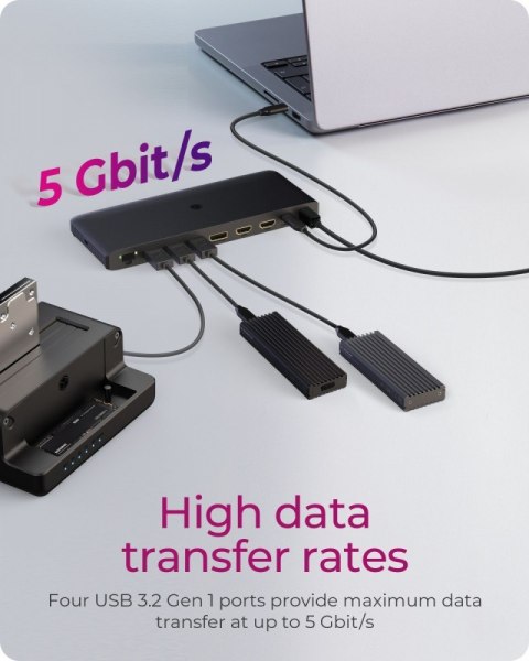 Stacja dokująca IB-DK2416-C 11in1,HDMI,DP,USB,LAN