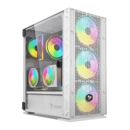 Obudowa komputerowa ARGB Mesh/Glass, Raptor X1 Biała
