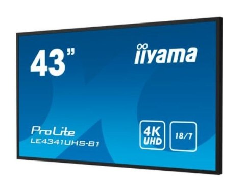 Monitor wielkoformatowy 43 cale LE4341UHS-B1 IPS,4K,18/7,LAN,USB,HDMI Monitor wielkoformatowy 43 cale LE4341UHS-B1 IPS,4K,18/7,LAN,USB,HDMI