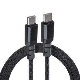 Kabel 2x USB-C 100W 2m wspierający PD przesył danych do 10Gbps MCE492 Czarny