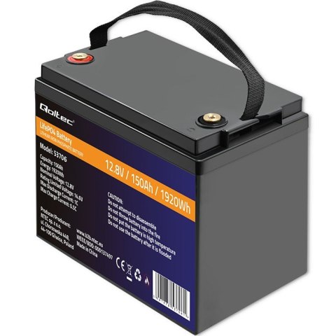 Akumulator LiFePO4 Litowo-Żelazowo-Fosforanowy | 12.8V | 150Ah | 1920Wh | BMS