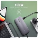 HMC-6GM2 Wieloportovy hub USB 6in1, 10Gbps, USB-A, USB-C, HDMI 4K/60Hz, M.2 NVMe/SATA, SD/microSD, PD 100W, 20cm USB-C kabel