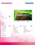 Telewizor 75 cali LED 75PUS8118/12