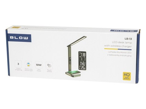 Lampa biurkowa + Bezprzewodowa podkładka ładująca LB13 Czarna Lampa biurkowa + Bezprzewodowa podkładka ładująca LB13 Czarna