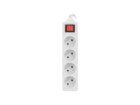 Listwa zasilająca 1,5m, biała, 4 gniazda, z wyłącznikiem, kabel wykonany z pełnej miedzi Listwa zasilająca 1,5m, biała, 4 gniazda, z wyłącznikiem, kabel wykonany z pełnej miedzi