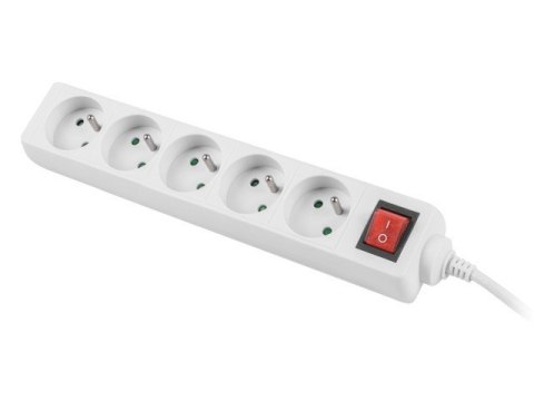 Listwa zasilająca 1.5m, biała, 5 gniazd, z wyłącznikiem, kabel wykonany z pełnej miedzi Listwa zasilająca 1.5m, biała, 5 gniazd, z wyłącznikiem, kabel wykonany z pełnej miedzi