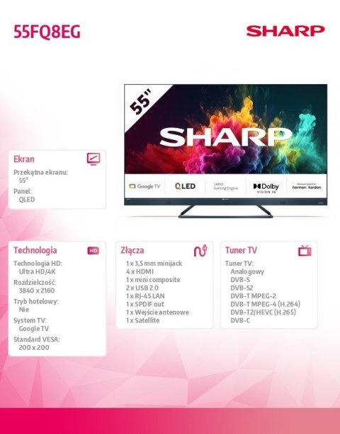 Telewizor QLED 55 cali 55FQ8EG