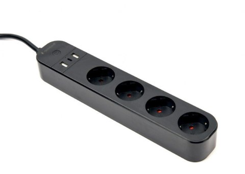 Inteligentna listwa Tuya 4xDE 2xUSB-A 1xUSB-C Czarna Inteligentna listwa Tuya 4xDE 2xUSB-A 1xUSB-C Czarna