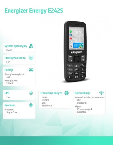 Telefon Energy E242S 512MB RAM 4GB Dual Sim
