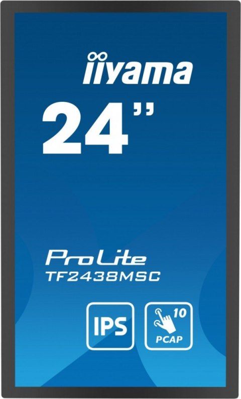 Monitor wielkoformatowy 23.8 cala TF2438MSC-B1 IPS,FHD,DP,HDMI,2x2W,2xUSB,600(cd/m2), 10pkt.7H,IP1X(Front),Pion/Poziom Monitor wielkoformatowy 23.8 cala TF2438MSC-B1 IPS,FHD,DP,HDMI,2x2W,2xUSB,600(cd/m2), 10pkt.7H,IP1X(Front),Pion/Poziom