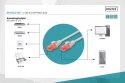 Patch cord U/UTP kat.6 PVC 10m szary