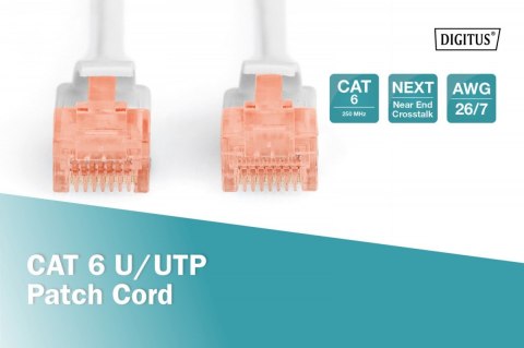 Patch cord U/UTP kat.6 PVC 10m szary Patch cord U/UTP kat.6 PVC 10m szary