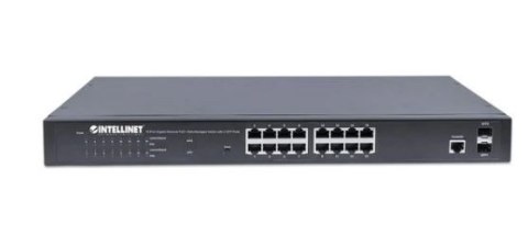 Przełącznik Gigabit zarządzalny 16x RJ45 PoE+/2 sloty SFP