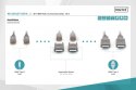 Kabel hybrydowy AOC HDMI 2.0 Premium High Speed Ethernet 4K60Hz UHD HDMI D/A HDMI D/A M/M z odłączanym wtykiem, 15m, Czarny