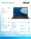 Notebook B1502CBA-BQ0383 i3 1215U 8GB/256GB/int/noOS/15.6" ; 36 mies gwarancja NBD