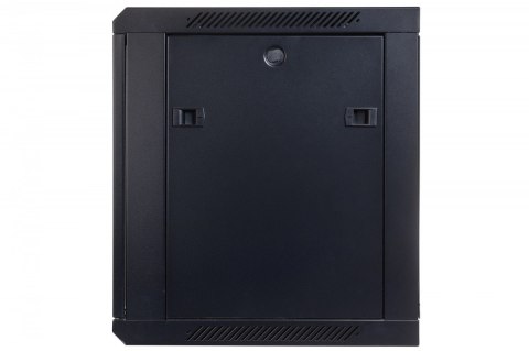 Szafa sieciowa wisząca 19 cali 9U rack 600x600, drzwi szyba, niedzielona, niezłożona, Czarna Szafa sieciowa wisząca 19 cali 9U rack 600x600, drzwi szyba, niedzielona, niezłożona, Czarna
