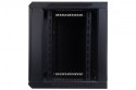 Szafa sieciowa wisząca 19 cali 9U rack 600x600, drzwi szyba, niedzielona, niezłożona, Czarna