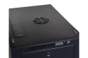 Szafa sieciowa wisząca 19 cali 9U rack 600x600, drzwi szyba, niedzielona, niezłożona, Czarna