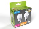 Żarówka LED E27 9W=60W ciepła jasna 3000K, 2 pack
