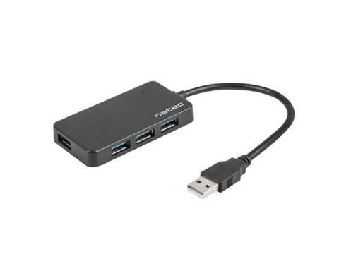 Koncentrator USB 4 porty Moth USB 3.0 czarny Koncentrator USB 4 porty Moth USB 3.0 czarny