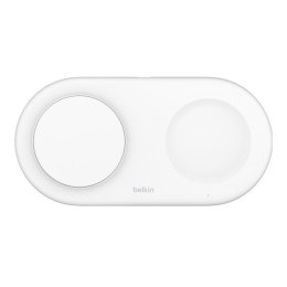 Ładowarka podwójna BoostCharge Pro Qi2 15W biała