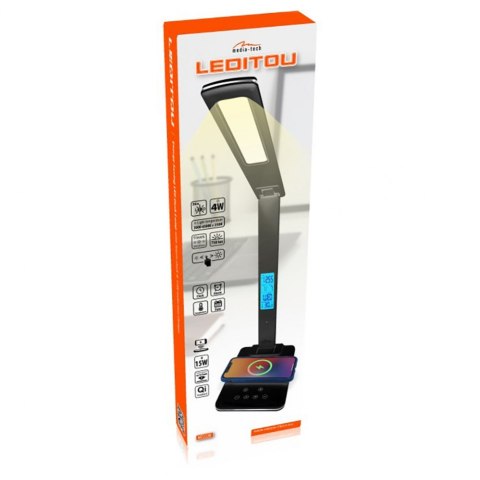 Lampa biurkowa LED z ładowarką indukcyjną LEDITOU MT222K (Czarna) Lampa biurkowa LED z ładowarką indukcyjną LEDITOU MT222K (Czarna)