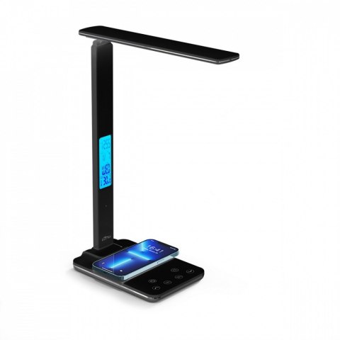 Lampa biurkowa LED z ładowarką indukcyjną LEDITOU MT222K (Czarna) Lampa biurkowa LED z ładowarką indukcyjną LEDITOU MT222K (Czarna)
