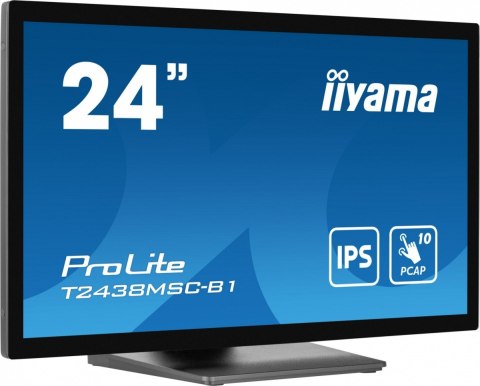 Monitor 24 cale T2438MSC-B1 IPS,FHD,DP,HDMI,2x2W,2xUSB,600(cd/m2), 10pkt.7H,IP1X(FRONT),PION/POZIOM Monitor 24 cale T2438MSC-B1 IPS,FHD,DP,HDMI,2x2W,2xUSB,600(cd/m2), 10pkt.7H,IP1X(FRONT),PION/POZIOM