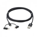 USB-A/Lightning USB Micro-B i USB-C 1.8m
