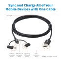 USB-A/Lightning USB Micro-B i USB-C 1.8m
