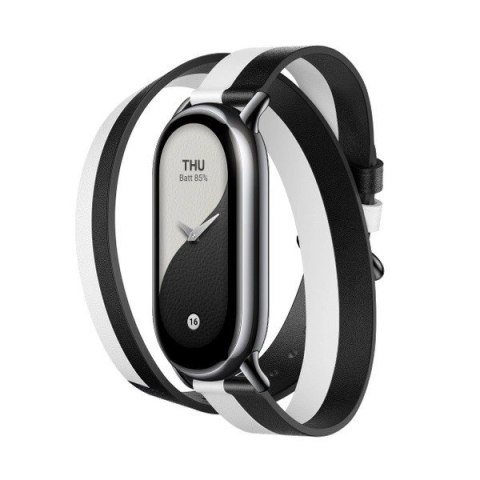 Opaska Smartband 8 Double Wrap Strap Black and White Opaska Smartband 8 Double Wrap Strap Black and White