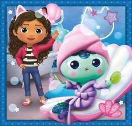 Puzzle 3x48 elementów Super Kolor Koci Domek Gabi