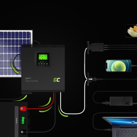 Inwerter solarny falownik Off Grid z ładowarką solarną MPPT 24VDC 230VAC 3000VA/3000W Czysta sinusoida Inwerter solarny falownik Off Grid z ładowarką solarną MPPT 24VDC 230VAC 3000VA/3000W Czysta sinusoida