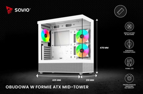 Obudowa komputerowa SIGMA X1 WHITE Obudowa komputerowa SIGMA X1 WHITE