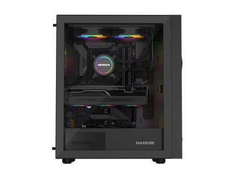 Obudowa Genesis Diaxid 605 ARGB MIDI TOWER USB-C Czarna Obudowa Genesis Diaxid 605 ARGB MIDI TOWER USB-C Czarna