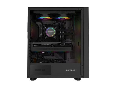 Obudowa Genesis Diaxid 605 ARGB MIDI TOWER USB-C Czarna Obudowa Genesis Diaxid 605 ARGB MIDI TOWER USB-C Czarna