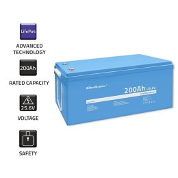 Akumulator LiFePO4 Litowo-Żelazowo-Fosforanowy | 25.6V | 200Ah | BMS