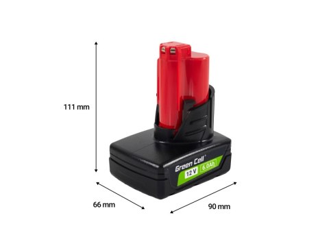 Bateria do Milwaukee M12 12V 6Ah zamiennik M12 B6 4932451395 Bateria do Milwaukee M12 12V 6Ah zamiennik M12 B6 4932451395