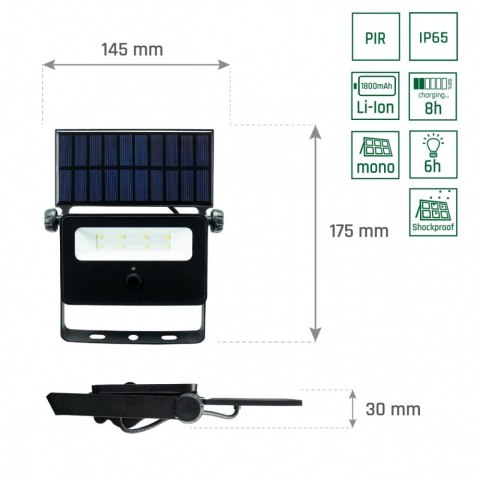 Naświetlacz solarny Noctis Solaris Mini IP65 Naświetlacz solarny Noctis Solaris Mini IP65