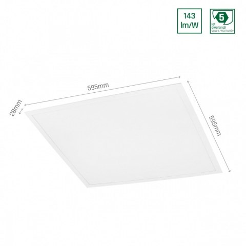 Panel LED Algine 595x595x28 NW 4000K 3600lm 230V gw. 5 lat Panel LED Algine 595x595x28 NW 4000K 3600lm 230V gw. 5 lat