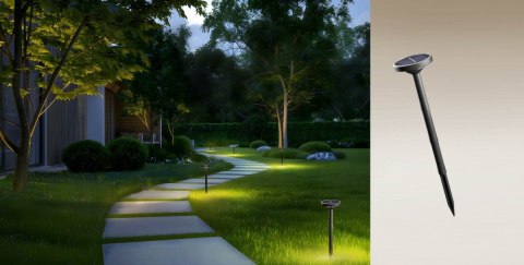 Solarna lampa ogrodowa Solara Plato CCT IP65 Solarna lampa ogrodowa Solara Plato CCT IP65
