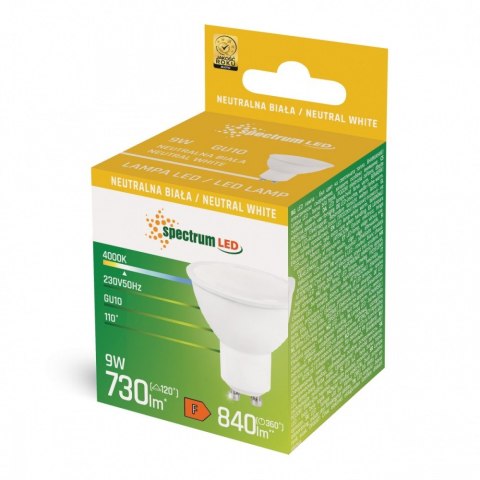 Żarówka LED GU10 9W NW 4000K 840lm 230V Żarówka LED GU10 9W NW 4000K 840lm 230V