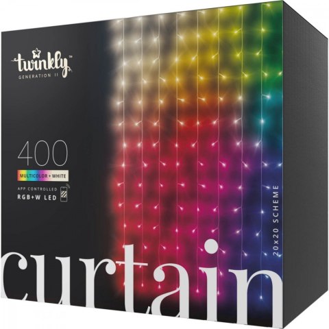 Inteligentna kurtyna Curtain 400 LED RGB+W 3x2m, przezroczysty przewód Inteligentna kurtyna Curtain 400 LED RGB+W 3x2m, przezroczysty przewód