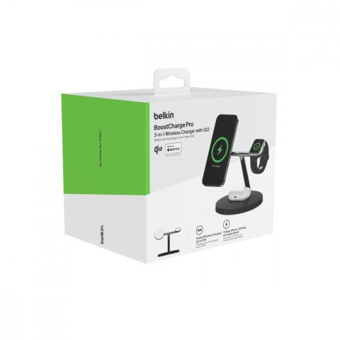 Ładowarka bezprzewodowa Boost Charge Pro 3w1 Qi2 15W czarna Ładowarka bezprzewodowa Boost Charge Pro 3w1 Qi2 15W czarna