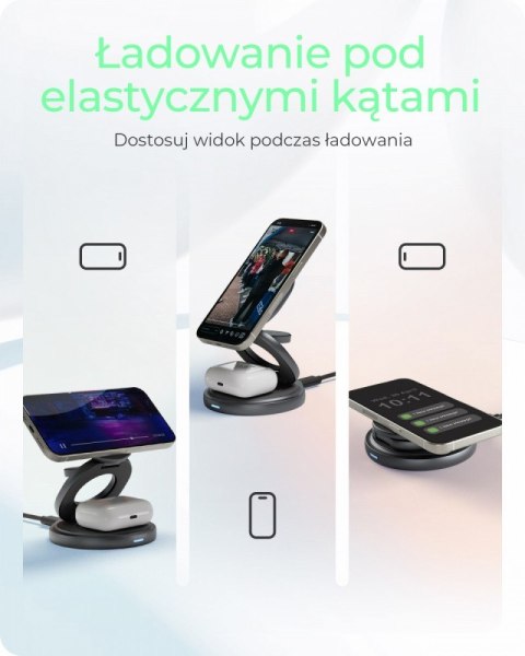 Ładowarka IB-SH101-CH bezprzewodowa do telefonu zegarka i słuchawek Ładowarka IB-SH101-CH bezprzewodowa do telefonu zegarka i słuchawek