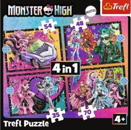 Puzzle 4w1 Monster High Elektryzujący dzień