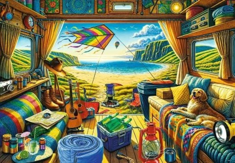 Puzzle 1000 elementów Premium Plus Quality Kamperem w podróży